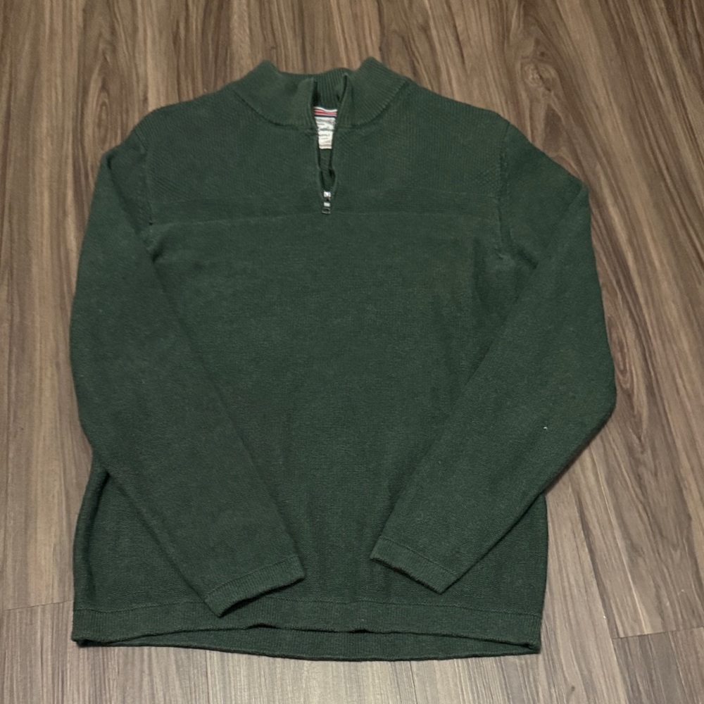 Forest Green Zip-Up Men's Sweater